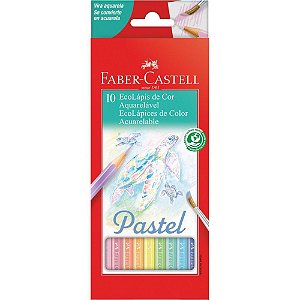 Lapis de COR Aquarelavel Ecolapis 10 Cores Pastel PCT.C/12