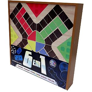 Jogo de Tabuleiro 6 em 1 Diversos