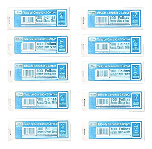 Impresso Talao Comando 2 Corpos 100FLS. PCT.C/20