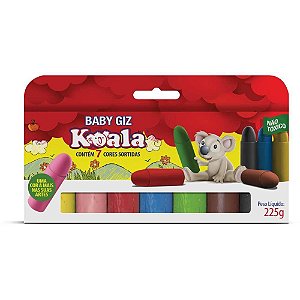 Giz de Cera Jumbo 07 Cores BABY GIZ Koala PCT.C/03