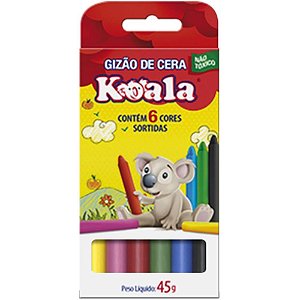 Giz de Cera Jumbo 06 Cores Koala PCT.C/12