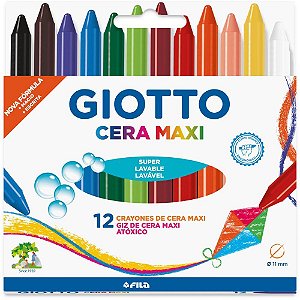 Giz de Cera Fino Giotto Maxi 12 Cores PCT.C/12