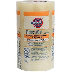 Fita para Empacotamento PP 33 48MMX100M Transparente PCT.C/04