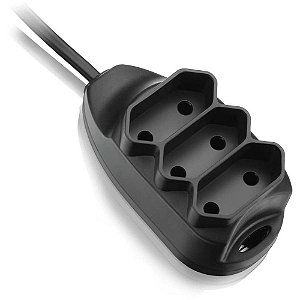 Extensao Eletrica Bipolar 3ENTRADAS 5MTS. Preta