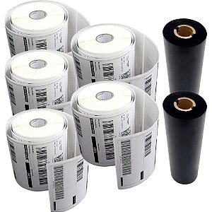 Etiqueta Adesiva Couche 100X150MMX30M+2RIBBONS CX.C/05