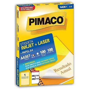 Etiqueta A4 A4367 100 FLS 288,5 X 200,0 MM CX.C/100
