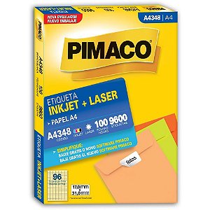 Etiqueta A4 A4348 100 FLS 17,0 X 31,0 MM CX.C/9600