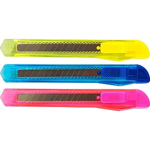 Estilete Estreito Plastico 9MM.