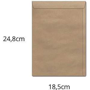 Envelope Saco Natural 185X248 80GRS. KN 24 CX.C/250