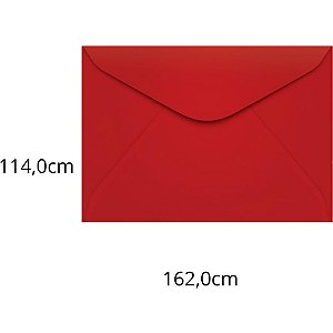 Envelope Carta Colorido 114X162 Vermelho Toquio 80G PCT.C/100