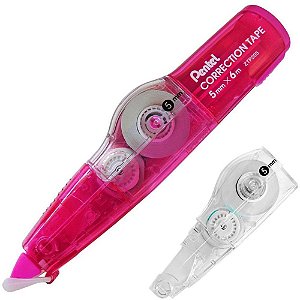Corretivo em Fita Corretion Tape 6M Rosa C/REFIL CX.C/12