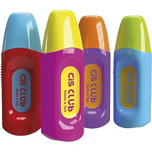 Corretivo em Fita CIS CLUB 5MMX5M Cores Sortidas DP.C/12