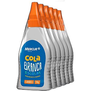 Cola Escolar 90G Branca Lavavel PCT.C/06