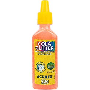 Cola com Glitter Tubo 23G. Laranja Duzia