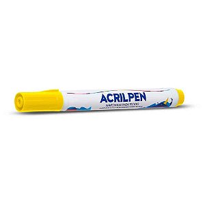 Caneta para Tecido Amarelo Ouro Acrilpen CX.C/12