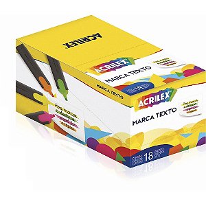 Caneta Marca Texto Office 18 Cores Sortidas CX.C/18