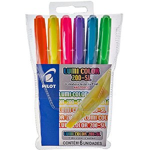 Caneta Marca Texto Lumicolor 200-SL 06 Cores BL.C/06