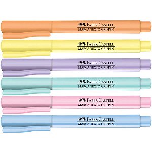 Caneta Marca Texto Grifpen TONS Pastel 6 Cores CX.C/12
