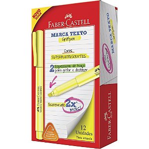 Caneta Marca Texto Grifpen Amarela CX.C/12