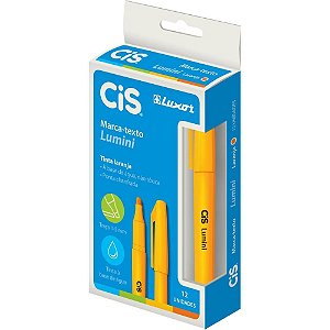 Caneta Marca Texto CIS Lumini Laranja CX.C/12