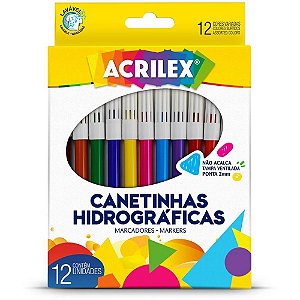 Caneta Hidrografica Ponta 2MM 12 Cores Tampa Venti PCT.C/12