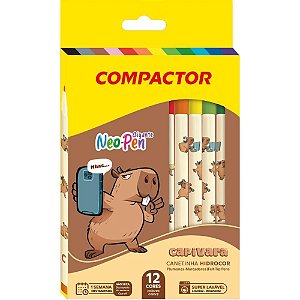 Caneta Hidrografica NEO-PEN Gigante Capivara 12COR PCT.C/05