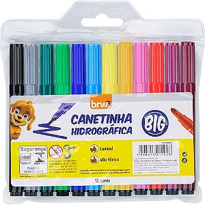 Caneta Hidrografica Jumbo BIG 12CORES PCT.C/12
