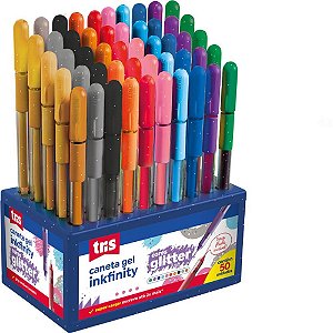 Caneta GEL TRIS INKFINITY Glitter 10CORES DP.C/50