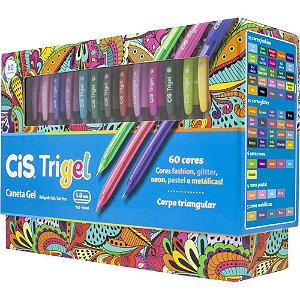 Caneta GEL CIS Trigel 60 Cores DP.C/60