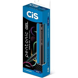 Caneta GEL CIS Pentonic 0,6MM Azul CX.C/12