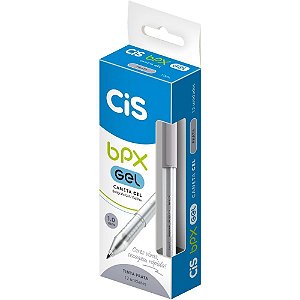 Caneta GEL CIS BPX GEL 1.0MM Prata CX.C/12