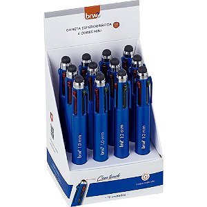 Caneta Esferografica Mini 4CORES 1.0MM C/TOUCH DP.C/12