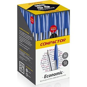 Caneta Esferografica Economic Cristal Preta CX.C/50