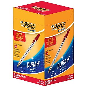 Caneta Esferografica Cristal Vermelha CX.C/50