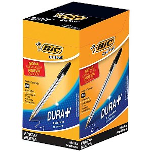 Caneta Esferografica Cristal Preta CX.C/50