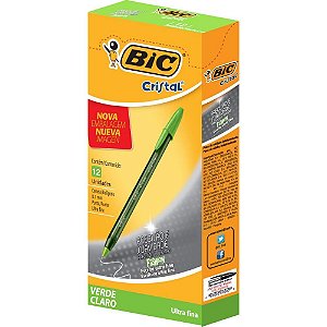 Caneta Esferografica Cristal Fashion Fine Verde CX.C/12