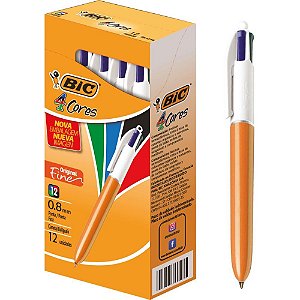 Caneta Esferografica BIC 4 Cores Fine CX.C/12