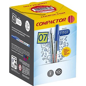 Caneta Esferografica 0,7MM Vermelha CX.C/100