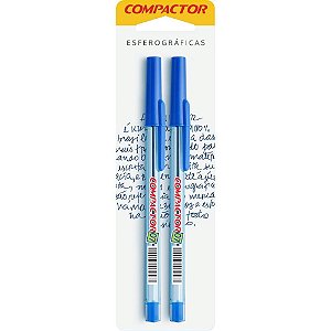 Caneta Esferografica 0,7MM Blister C/2 Azuis CX.C/10
