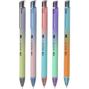 Caneta Esferografica Retratil CIS Move 0.7MM 5 Cores (S) DP.C/24