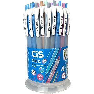 Caneta Esferografica Retratil CIS CLICK 0.7MM 8 Cores (S) POTE-50