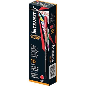 Caneta com Ponta Porosa Intensity 0.4MM Vermelha CX.C/10