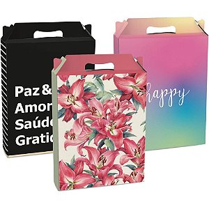 Caixa para Presente Decorada Retangular M 18X7,5X21 Sortida PCT.C/10