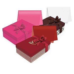 Caixa para Presente com Tampa KIT Caixa M 35X25X11CM Sortida
