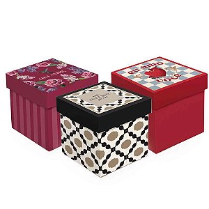 Caixa para Presente com Tampa 15X15X15CM (S) PCT.C/10