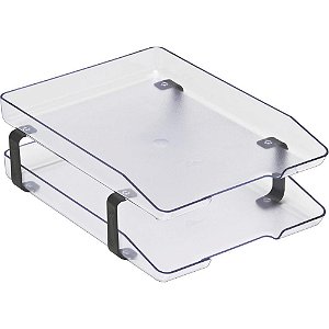 Caixa Correspondencia Dupla Acrilica Classic Cristal