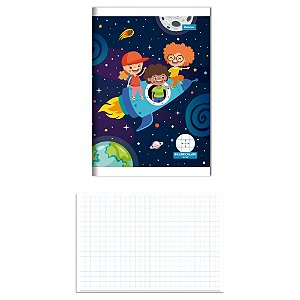 Caderno Quadriculado 1/4 1X1CM 40F Brochura Flexivel PCT.C/20