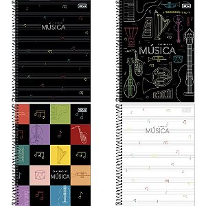 Caderno Musica Universitario Capa Dura 80FLS. PCT.C/05