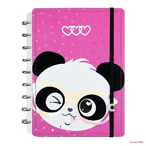 Caderno Inteligente Medio Luluca Pandalu GLOW 80FLS