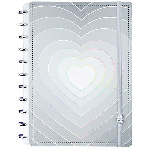 Caderno Inteligente Grande GREY Love 80FLS